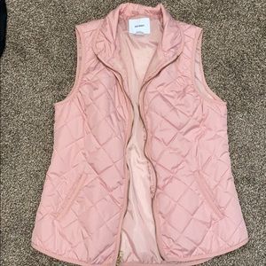 Pink quilted vest